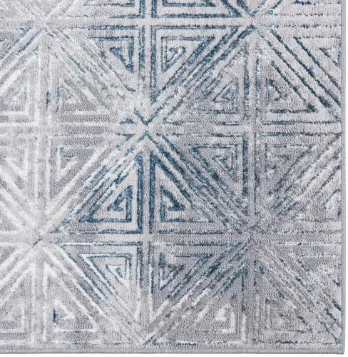 Vista 6 de LUXE WEAVERS Florance Collection 86328 - Alfombra geométrica moderna de 9 x 12 pulgadas, color azul