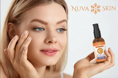 Vista 8 de Suero de vitamina C para la cara, suero facial Vitamina C y ácido hialurónico, suero antienvejecimiento, suero iluminador, suero facial iluminador