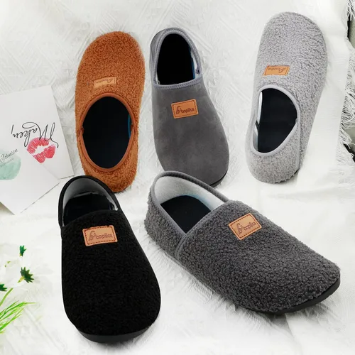 Vista 6 de House Slippers for Men Women Cozy Furry Lining Barefoot Slipper Socks Non Slip House Shoes with Rubber Sole for IndoorOutdoor