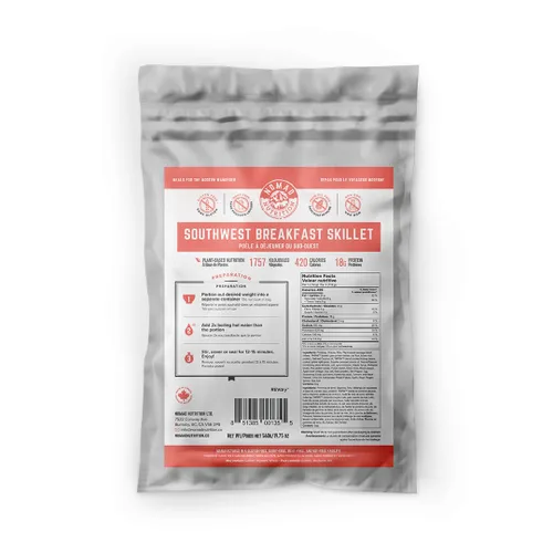 Vista 9 de Nomad Nutrition Southwest Breakfast Skillet - Comida de senderismo liofilizada instantánea para mochileros y campamentos, comidas de senderismo a