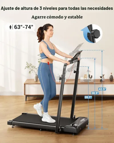 Vista 3 de THERUN Walking Pad with Handle Bar, Under Desk Walking Treadmill for Home