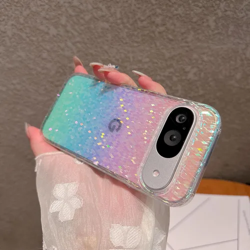Vista 11 de Magnética para Google Pixel 8 Funda para Mujeres, [Efecto Holográfico Iridiscente que Cambia de Color] Funda Protectora de Teléfono Mate de Moda