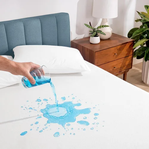 Vista 14 de Bare Home Protector de colchón tamaño Twin, 100% impermeable y transpirable, funda de colchón refrescante, protege contra derrames, sin vinilo, sin