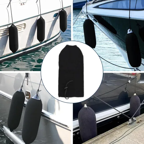 Vista 5 de Fundas para guardabarros de barco, calcetines protectores de grado marino para parachoques de muelle, resistentes a los rayos UV y a los arañazos