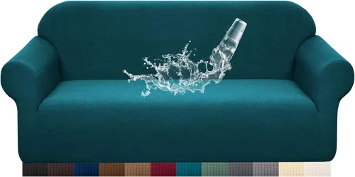 Vista 20 de Granbest Funda de Sofá Premium Repelente al Agua de Alta Elasticidad Funda Deslizable para Sofá de Tela Súper Suave (Beige, Grande)