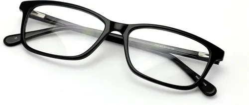Vista 6 de V.W.E. Lentes rectangulares de acetato sin receta con marco transparente
