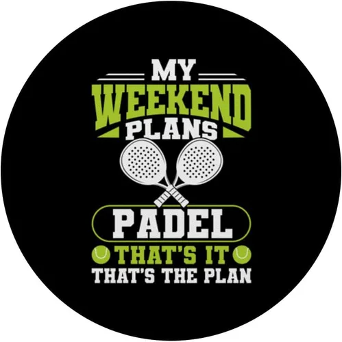 Vista 3 de My Weekend Plans Padel Racquet Paddle PopSockets Adhesive PopGrip