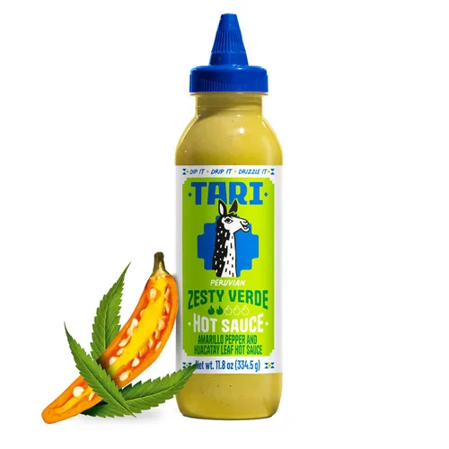 Vista 14 de Tari Salsa picante - Aji Amarillo - Cremosa con un toque suave y picante - 11.8oz