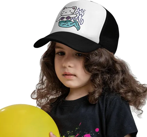 Vista 8 de Waldeal Meowmaid - Gorra de béisbol ajustable para niñas de 3 a 13 años
