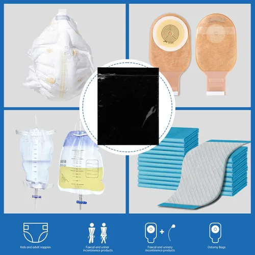 Vista 7 de Bolsas de eliminación de bolsas de ostomía, sistema de eliminación de ostomía Seal-N-Toss, alto sellado/evita olores/sin ensuciar/bolsas
