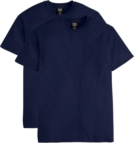 Vista 10 de Hanes playera Nano de algodón premium para hombre (paquete de 2 unidades)