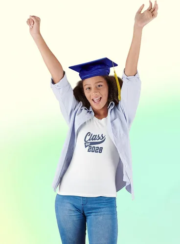Vista 9 de Adhesivo de graduación para planchar en la clase de 2028, calcomanía para camiseta de secundaria, parche de graduación HTV para graduados