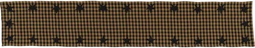 Vista 4 de VHC Brands, Black Star, algodón, 13x72, alfombra de pasillo tejida, color negro