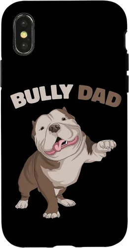 Vista 5 de American Bully Dad Dog Owner Father Funny Men Case for iPhone 17