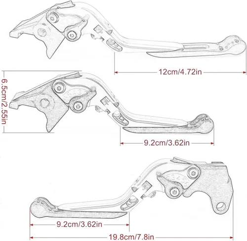 Vista 5 de Para Yamaha XJ6 N XJ6 para Diversion 2009 2020 2019 motocicleta ajustable CNC plegable extensible palanca de embrague de freno manija (Color : 10)