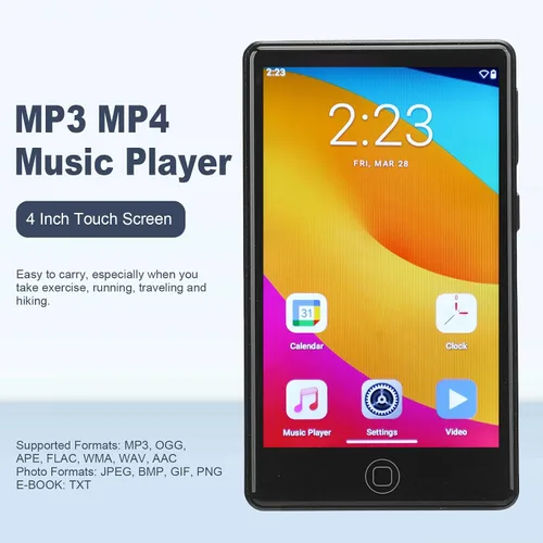 Vista 2 de Reproductor de MP3, WiFi Reproductor de música con pantalla táctil de 4 pulgadas con sonido HiFi y soporte de 14, para transmisión y reproducción