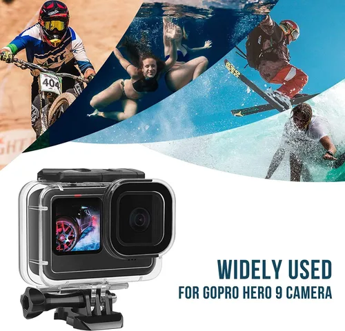 Vista 7 de SHOOT Kit de funda impermeable para GoPro Hero 12/11/10/9, carcasa protectora de buceo, con protector de pantalla y 12 piezas antivaho inserto