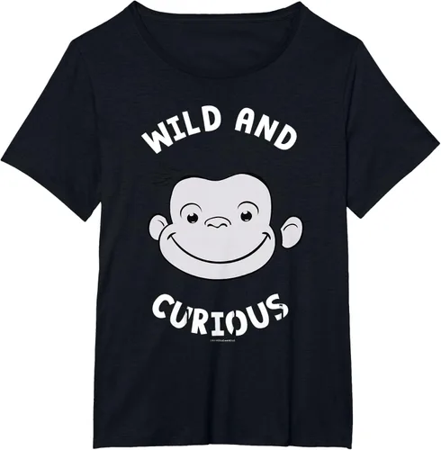 Vista 36 de Curious George Camiseta Big Face Wild and Curious Negro