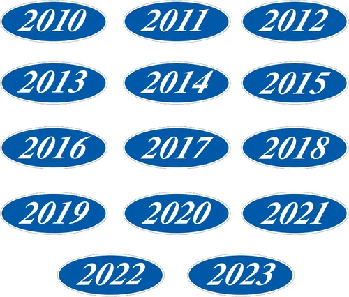 Vista 9 de EZ-Line - Calcomanías ovaladas para parabrisas de automóvil, suministros de vinilo grandes para concesionarios, 14 docenas de Pro Pack 1 docena cada