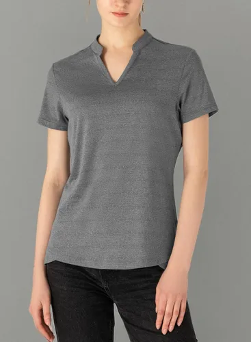 Vista 40 de Gopune Polo de golf con cuello en V para mujer, sin cuello, manga corta, ligera, de secado rápido, camisetas de tenis para correr