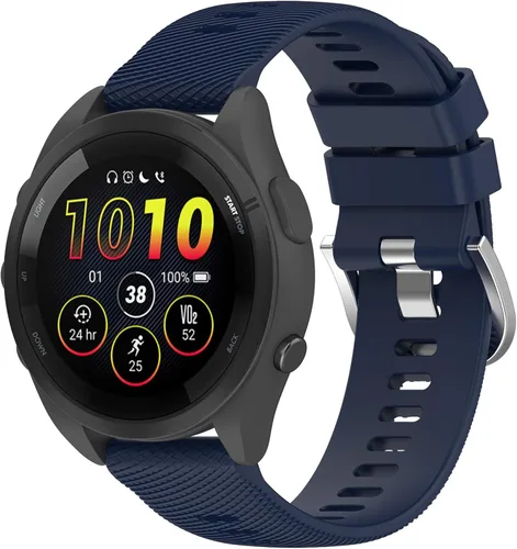 Vista 3 de Correa de silicona suave compatible con Garmin Forerunner 265/265S Smartwatch Sport Flexible Correa de muñeca para Garmin Forerunner 265/265S