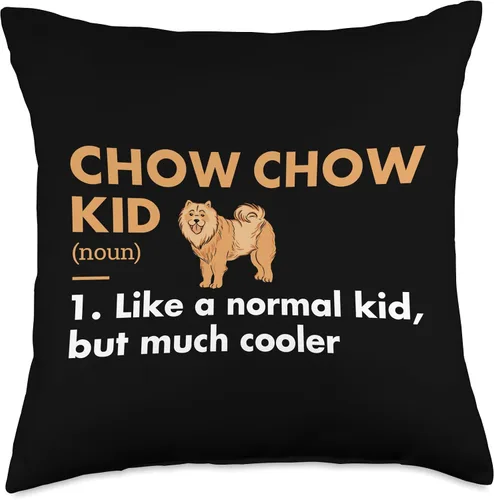 Vista 4 de Chow Chow Motive Chow Chow Puppy Dog Chow Kid Definition Throw Pillow, 16x16, Multicolor