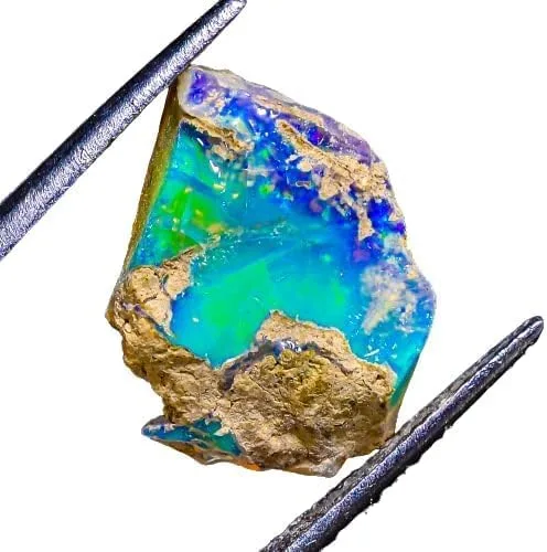 Vista 3 de Dazzlegems Ultra Fire Opal - Piedra preciosa en bruto, piedra preciosa de cristales en bruto, piedra de ópalo etíope, suministros para hacer joyas