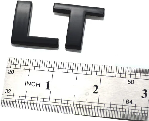 Vista 4 de Aimoll 1x Placa de Repuesto para Letra LT de Plástico, Emblema 3D Chevrolet Cruze Silverado (Negro)