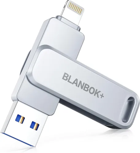 Vista 10 de Unidad flash de 256 GB con certificación MFi para iPhone Photo Stick, memoria USB iPhone para fotos y videos, almacenamiento externo de alta Azul