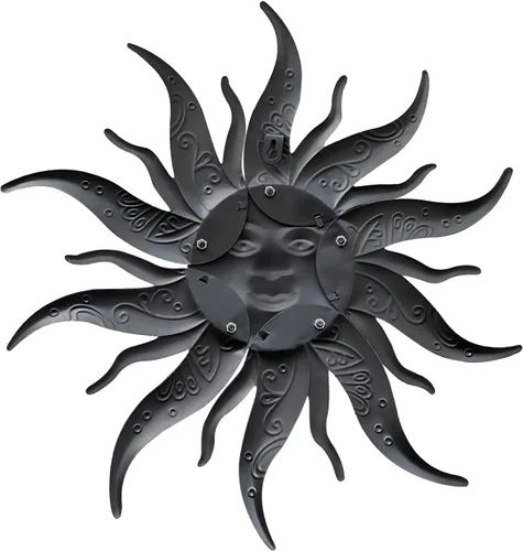 Vista 7 de Decoración de metal para pared, 17.3 pulgadas, decoración rústica retro de metal colgante para interiores y exteriores, regalo para mamá, papá