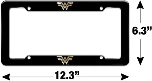 Vista 4 de GRAPHICS & MORE Marco para matrícula con logotipo dorado de Wonder Woman 1984