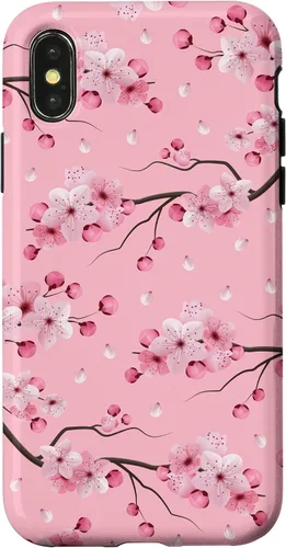 Vista 5 de Japanese Cherry Blossom Floral Flower Pattern Pastel Pink Case for iPhone 17