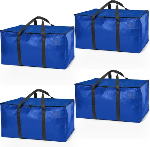 Vista 16 de ClearSpace Bolsas de mudanza o bolsa de almacenamiento de gran tamaño – Cajas grandes para mudanzas con correas de mochila, cremalleras y asas