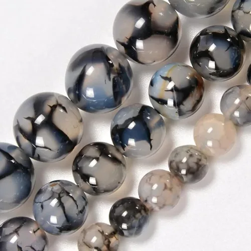 Vista 10 de Zenkeeper 116 piezas cuentas de piedra de sangre africana para hacer joyería 6 MM cuentas sueltas de piedras preciosas de sangre africana