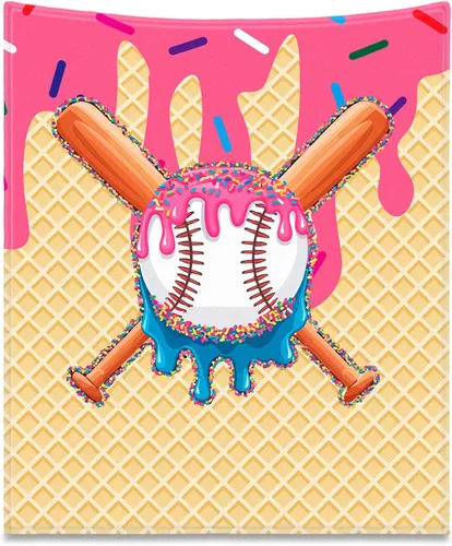 Vista 7 de Tegeme 67 Meme Baseball Drip Ice Cream Manta negra de béisbol con el número 67 jugador 67 jugador, manta cálida de franela ultra suave para cama