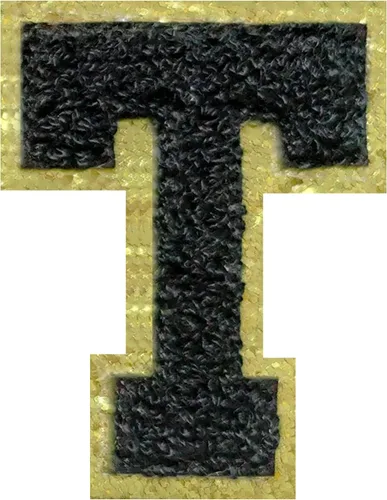 Vista 117 de 4 parches de letras de felpilla negra, parches de letras termo-adhesivas de 2.2", parches de letras de felpilla para ropa (S)
