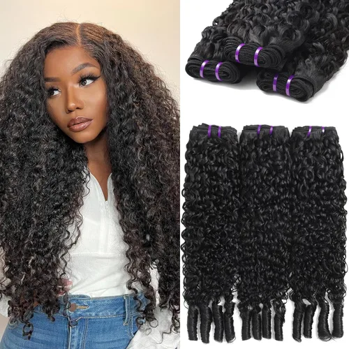 Vista 43 de Paquetes Bob Liso 3 Paquetes de Cabello Humano Corto 10, 10 y 10 Pulgadas, 100% Cabello Crudo Sin Procesar, Tejido Rápido, Color Negro Natural