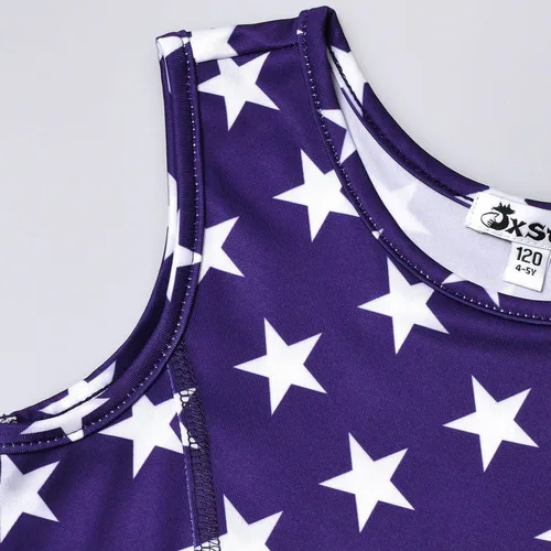 Vista 3 de Jxstar Vestidos sin mangas para niñas, ropa casual de verano para niños pequeños