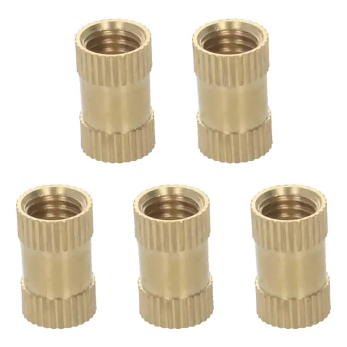 Vista 9 de Tuercas moleteadas de rosca hembra M2x3mm OD Tuercas de inserción roscadas de latón Tuercas de incrustación hidráulicas soldadas juntas Kit surtido
