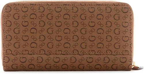 Vista 2 de GUESS Factory Brooker Logo - Cartera mediana con cremallera para mujer