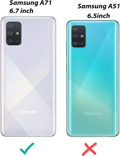 Vista 2 de Funda para Samsung Galaxy A71 con clip para cinturón, resistente a los golpes, protector de pantalla integrado, compatible con Samsung Galaxy A71