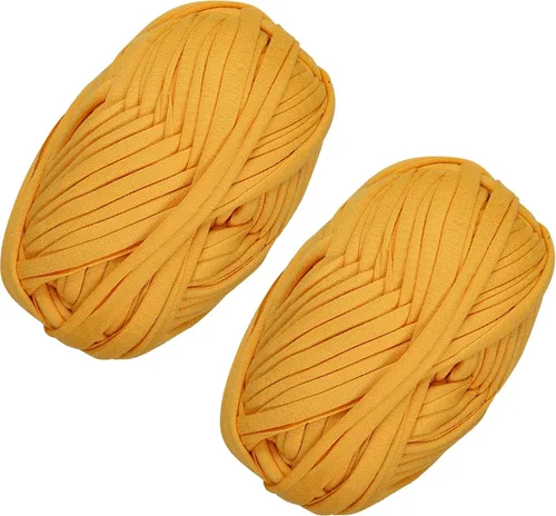 Vista 19 de 2 piezas de tela elástica para camisetas, hilo de crochet para tejer DIY, hilo de punto grueso tipo espagueti para proyectos de bolsos, mantas Aqua