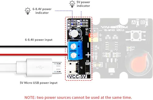 Vista 2 de Yahboom Herramienta de centrado de controlador de servomotores RC con protección contra sobrecorriente, 2 modos de control compatible con ajuste