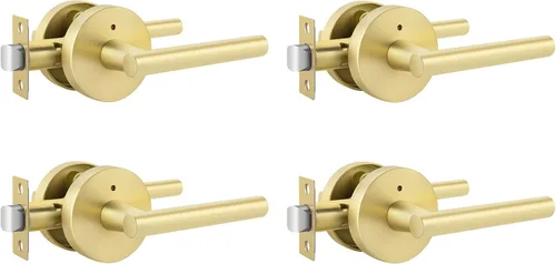Vista 13 de Goldenwarm Juego de cerraduras negras para puerta exterior con cerrojo, aleación de zinc con llave igual con cerrojo de seguridad, manija de puerta