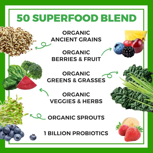 Vista 4 de Superalimentos orgánicos Orgain, 2 sabores, 0.62 libras, 1 unidad