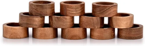 Vista 3 de NIRMAN Portavelas de Madera de Acacia para Velas de Té para Bodas, Fiestas, Cumpleaños, Vacaciones, Decoración del Hogar (2.25" x 2.25" x 1")