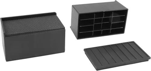 Vista 4 de Rectangular Stackable Furniture Risers Set, Rubber Elevated Support Blocks for Beds, Couches, Desks, and Sofas with 4 Inch Height