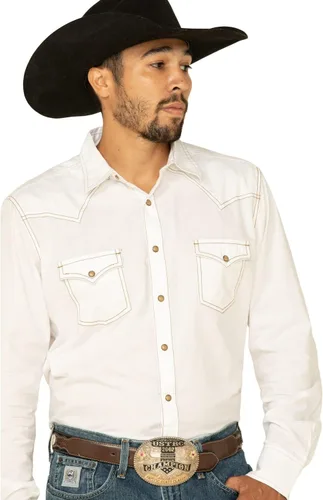 Vista 9 de Wrangler Camiseta de manga larga con dos bolsillos retro para hombre descontinuada Negro