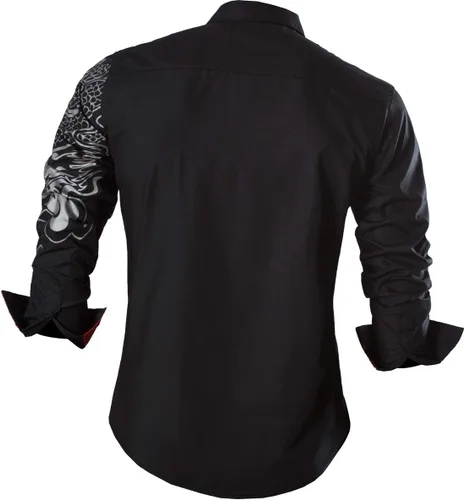 Vista 59 de jeansian - Camisas de manga larga de ajuste entallado para hombre (8397), con botones, informales y de vestir.
