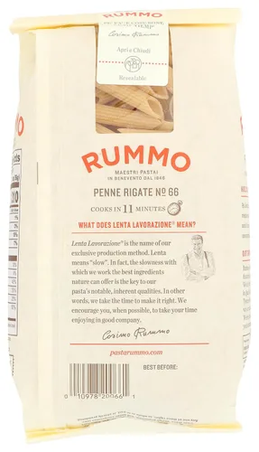 Vista 3 de Rummo, Pasta Penne Rigate, 16 onzas